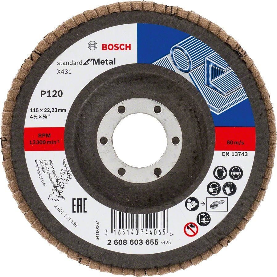 Bosch - Standard Seri AlOX Flap Disk120 Kum 115 mm
