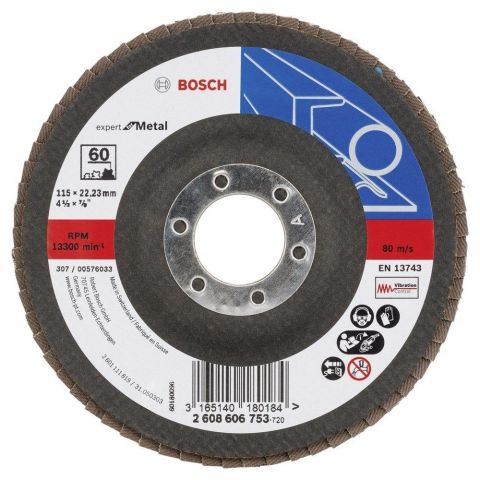 Bosch - Expert Serisi Metal Flap Disk 60 Kum 115 mm