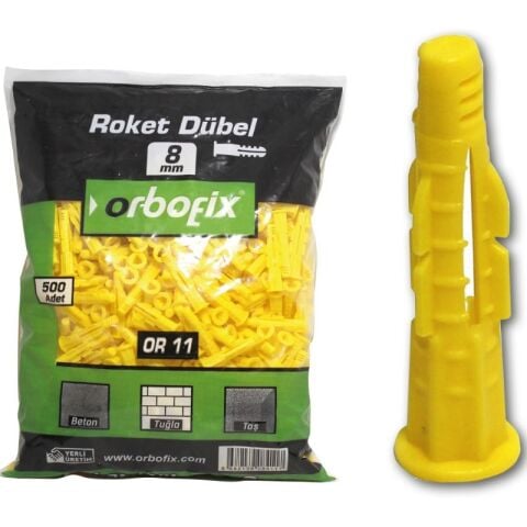 Orbofix Roket Dübel 8 Mm 100'lü