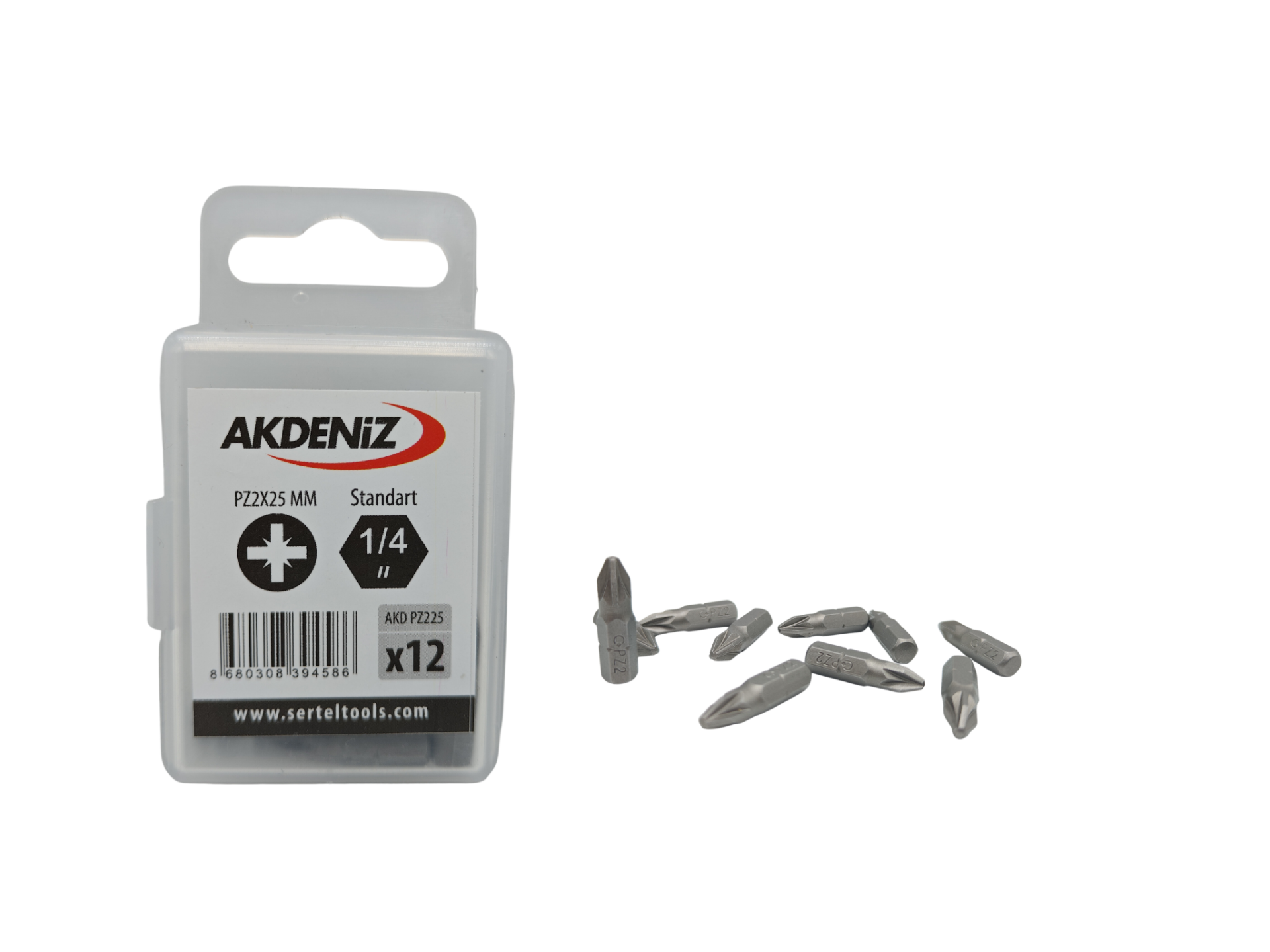 Akdeniz AKD/225 1/4 Yıldız Pz2x25 Mm 24 Adet Bits Uç