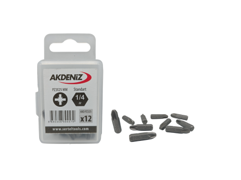 Akdeniz AKD/325 1/4 Yıldız Pz3x25 Mm 24 Adet Bits Uç