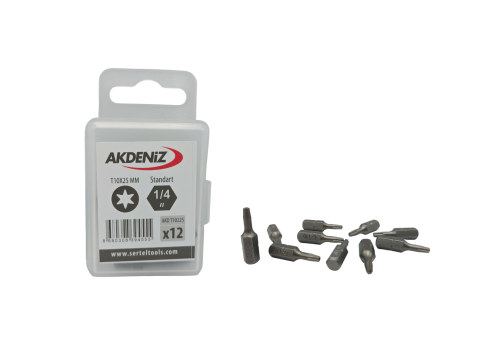 Akdeniz Akd/t10225 1/4 Torx  T10x25 Mm 24 Adet Bits Uç