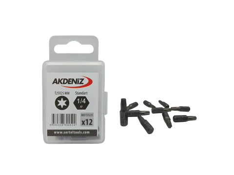 Akdeniz Akd/t25225 1/4 Torx T25x25 Mm 24 Adet Bits Uç
