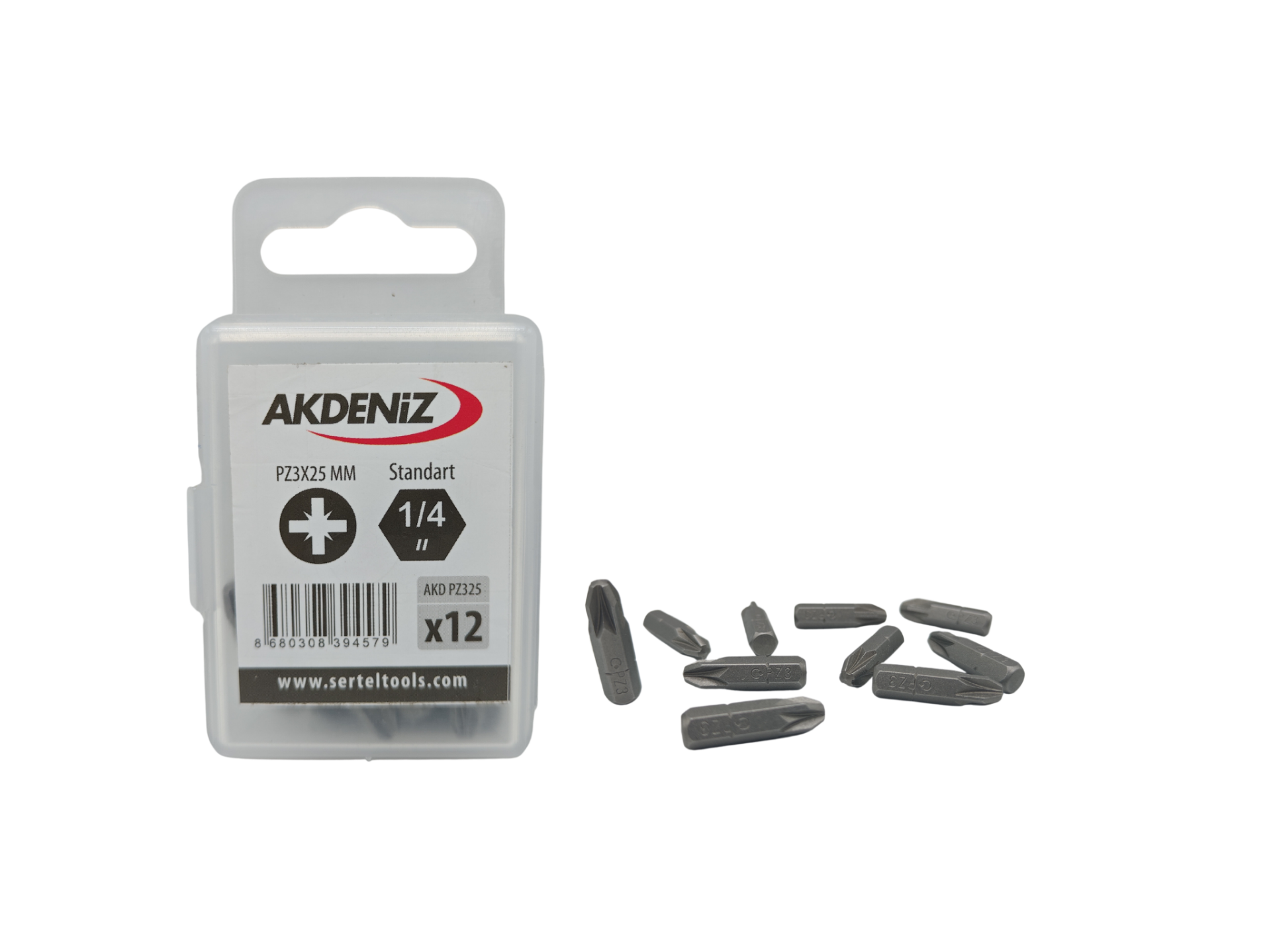Akdeniz AKD/325 1/4 Yıldız Pz3x25 Mm 48 Adet Bits Uç