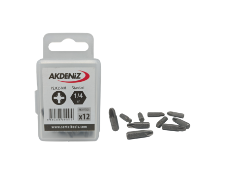 Akdeniz AKD/325 1/4 Yıldız Pz3x25 Mm 48 Adet Bits Uç
