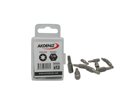 Akdeniz Akd/t20225 1/4 Torx T20x25 Mm 48 Adet Bits Uç