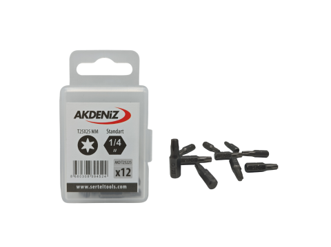 Akdeniz Akd/t25225 1/4 Torx T25x25 Mm 48 Adet Bits Uç