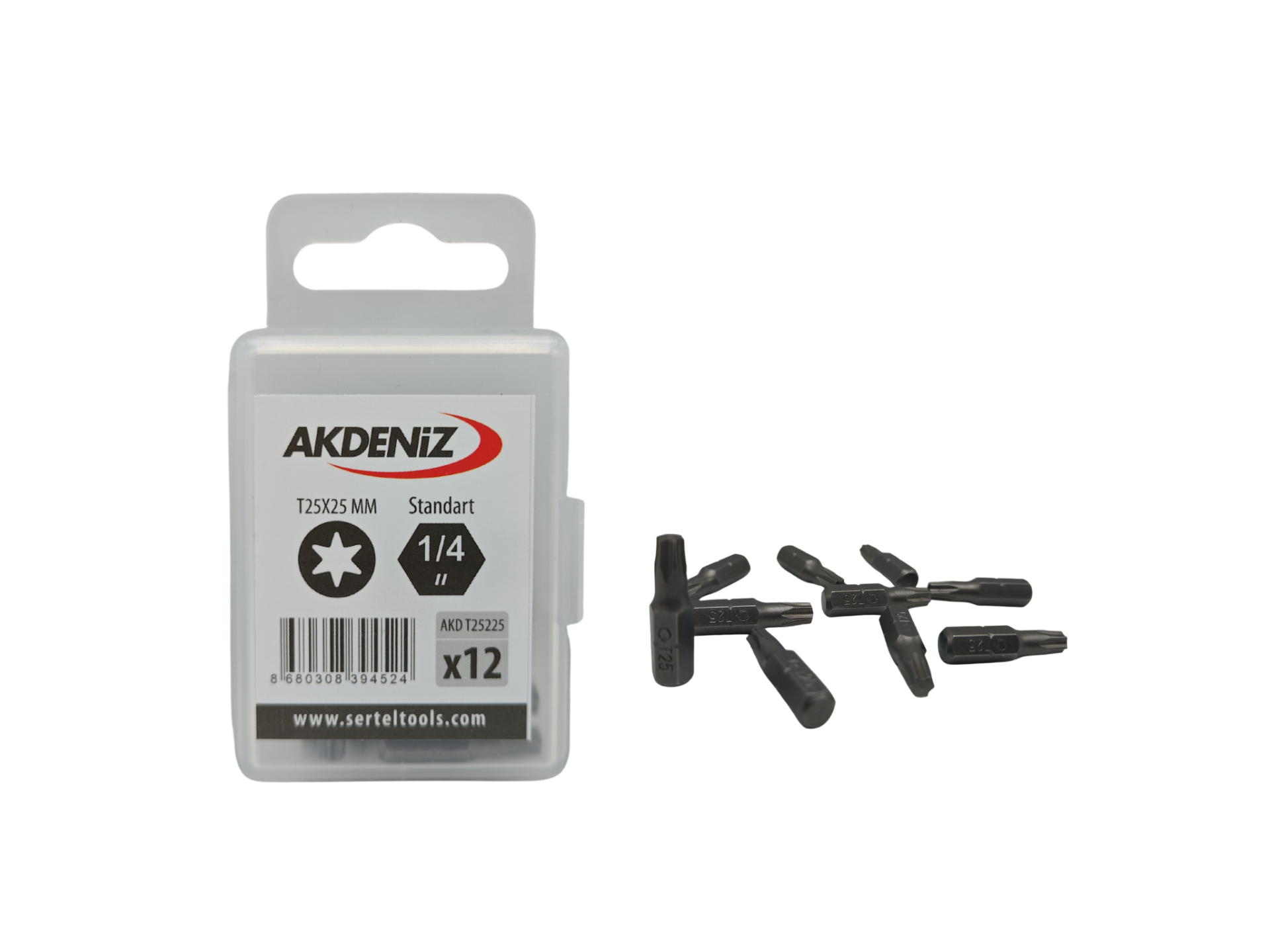 Akdeniz AKD/T25225 1/4 Torx T25x25 Mm 96 Adet Bits Uç