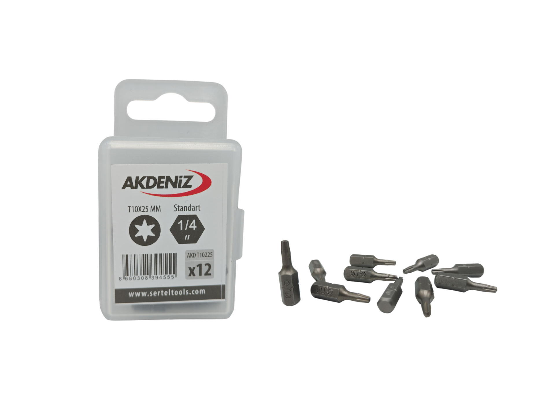 Akdeniz AKD/T10225 1/4 Torx T10x25 Mm 96 Adet Bits Uç