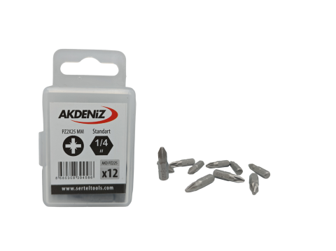 Akdeniz AKD/225 1/4 Yıldız Pz2x25 Mm 96 Adet Bits Uç