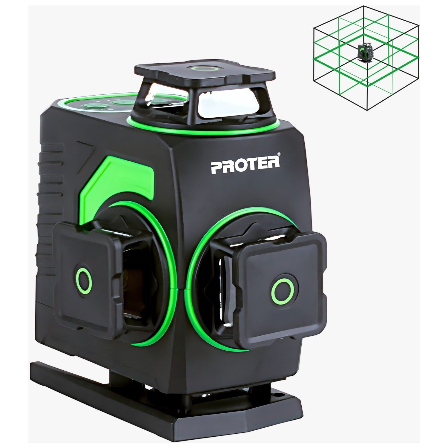 Proter Pl 460 Ls Yeşil Lazer Hizalama Çift Akülü 4X360°