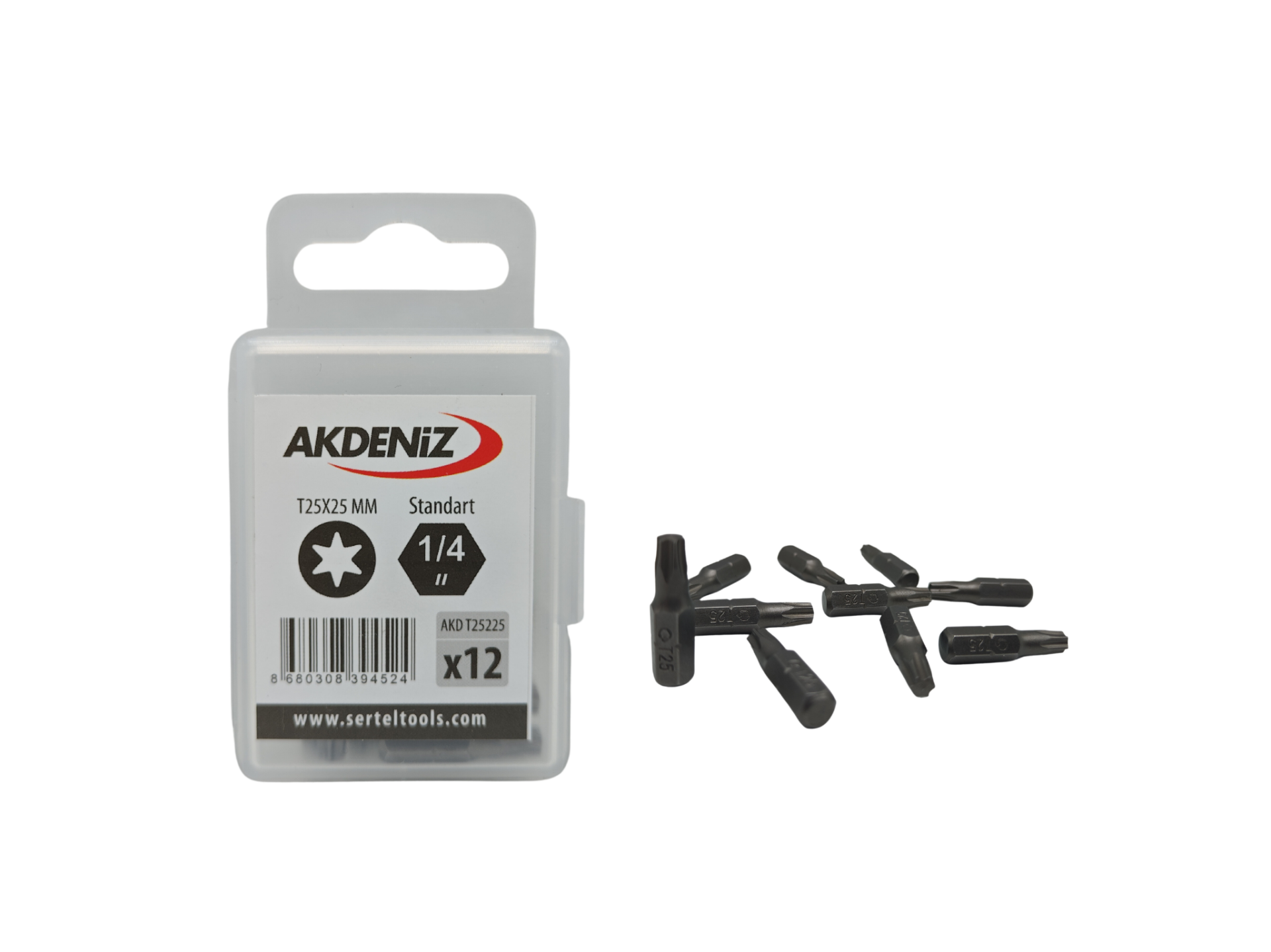 Akdeniz AKD/T25225 1/4 Torx T25x25 Mm 144 Adet Bits Uç