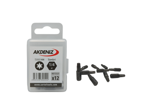 Akdeniz AKD/T25225 1/4 Torx T25x25 Mm 144 Adet Bits Uç