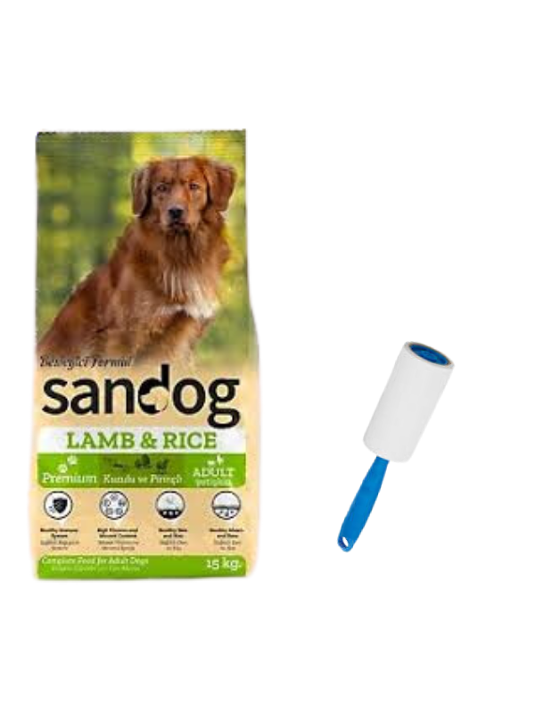 Sandog Premium Lamb&Rice Yetişkin Köpek Maması 15 Kg, Kedi ve Köpek Tüy Toplama