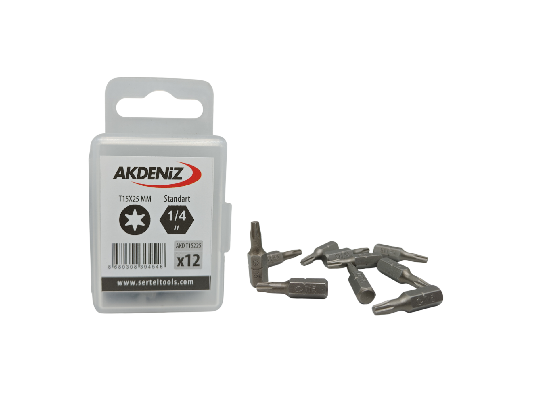 Akdeniz AKD/T15225 1/4 Torx T15x25 Mm 144 Adet Bits Uç