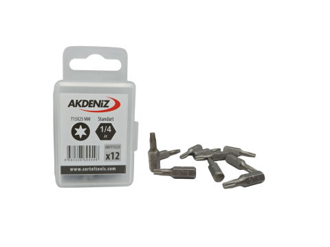 Akdeniz AKD/T15225 1/4 Torx T15x25 Mm 144 Adet Bits Uç