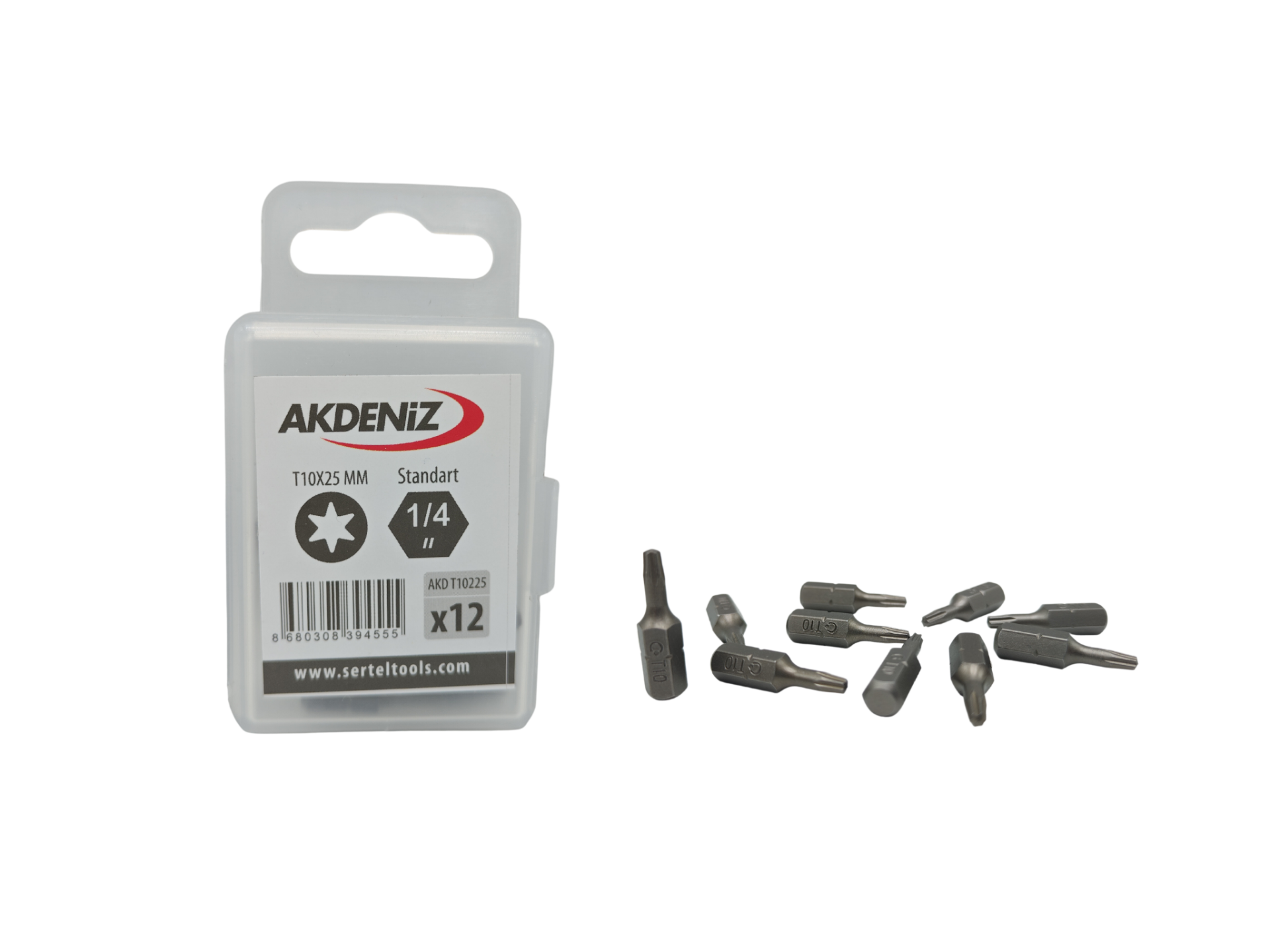 Akdeniz AKD/T10225 1/4 Torx T10x25 Mm 144 Adet Bits Uç