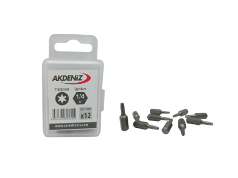 Akdeniz AKD/T10225 1/4 Torx T10x25 Mm 144 Adet Bits Uç