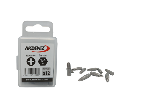 Akdeniz AKD/225 1/4 Yıldız Pz2x25 Mm 144 Adet Bits Uç