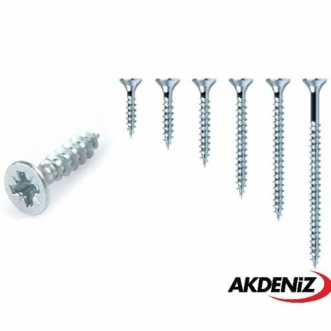 Akdeniz Sunta Vidası 3,5X30 Çinko 10 Paket