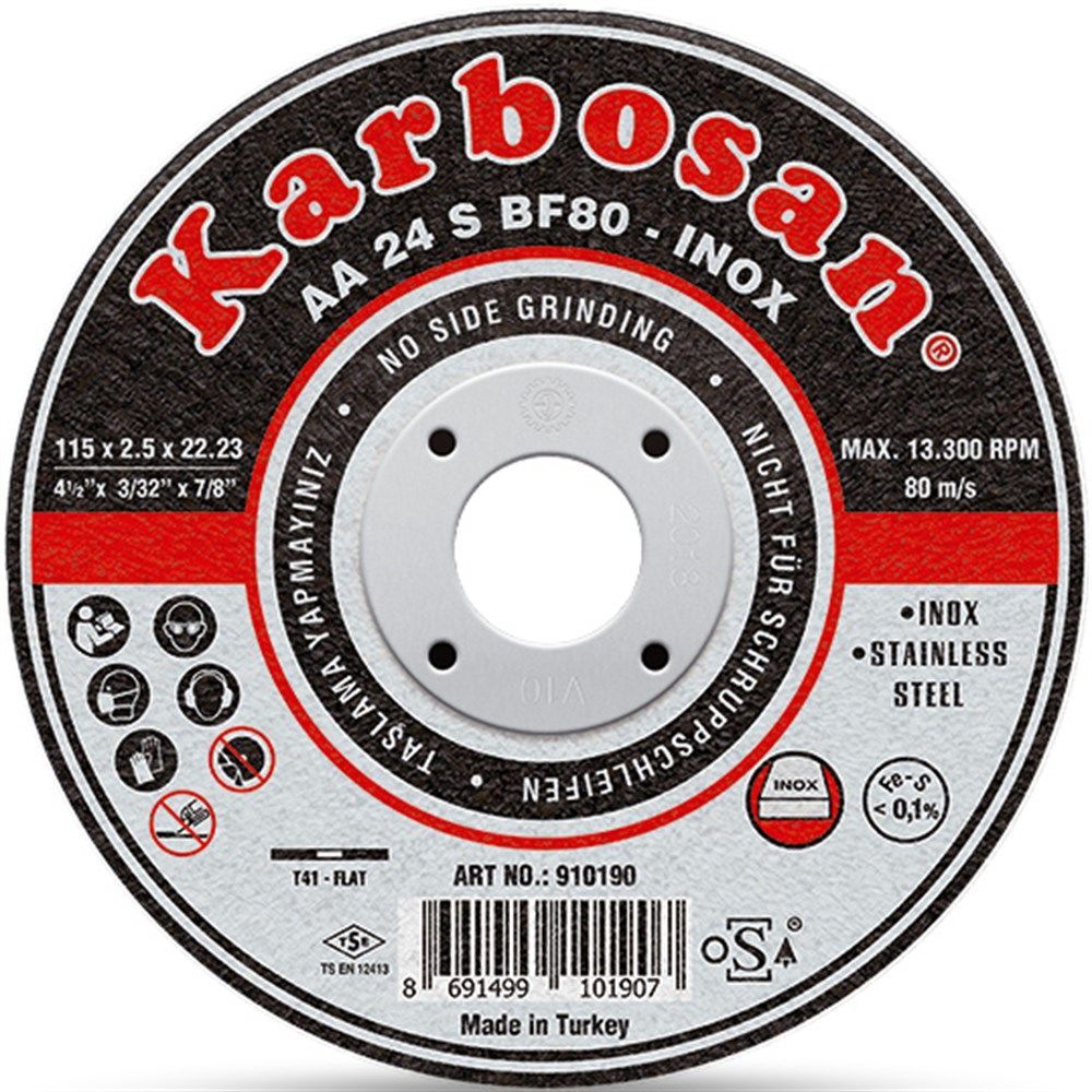 Karbosan 910430  Paslanmaz Çelik İnce Kesme Diski 230*1,9*22