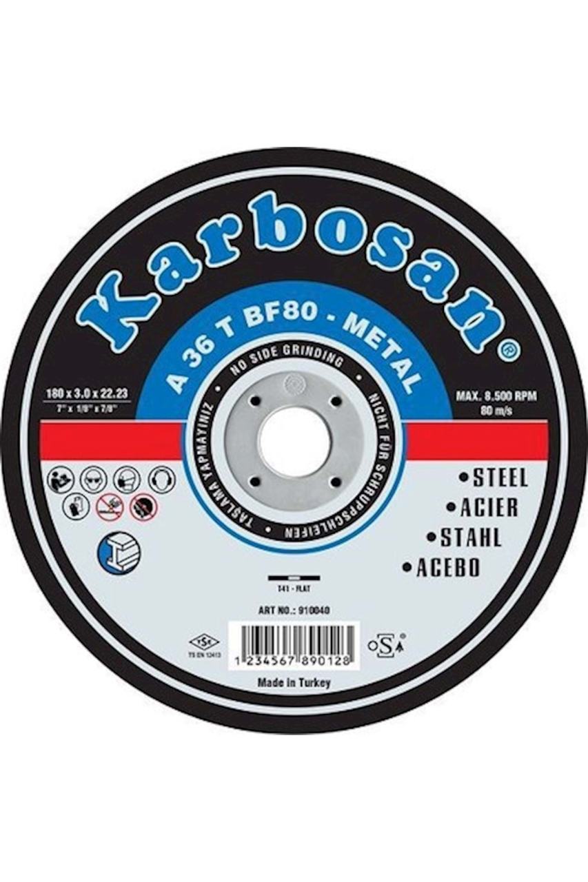 Karbosan 10040 Metal Kesme Taş 180mm