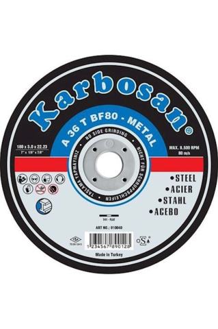 Karbosan 10040 Metal Kesme Taş 180mm