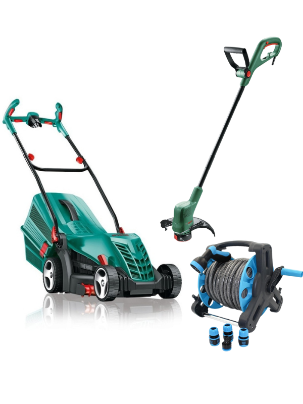 Bosch ARM 34 Çim Biçme, EasyGrassCut 23 Kenar Kesme, 20 Mt Hortum Bahçe Bakım Seti