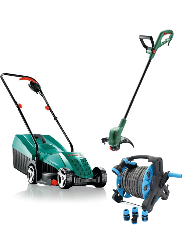 Bosch ARM 32 Çim Biçme, EasyGrassCut 23 Kenar Kesme, 20 Mt Hortum Bahçe Bakım Seti