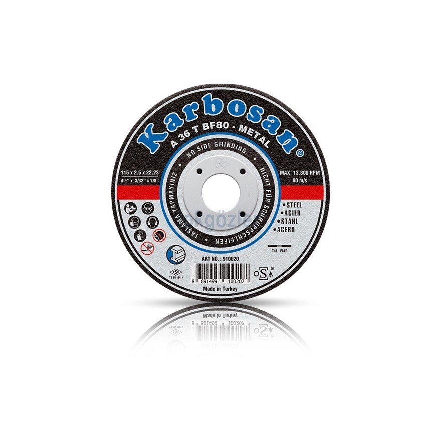 Karbosan 910920 Metal Standart Kesme Diski 125x3.0x22.23 Mm