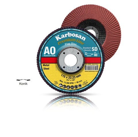 Karbosan 983060 Premium Line  Flap Disk Zımpara 60 Kum 125x22.23mm