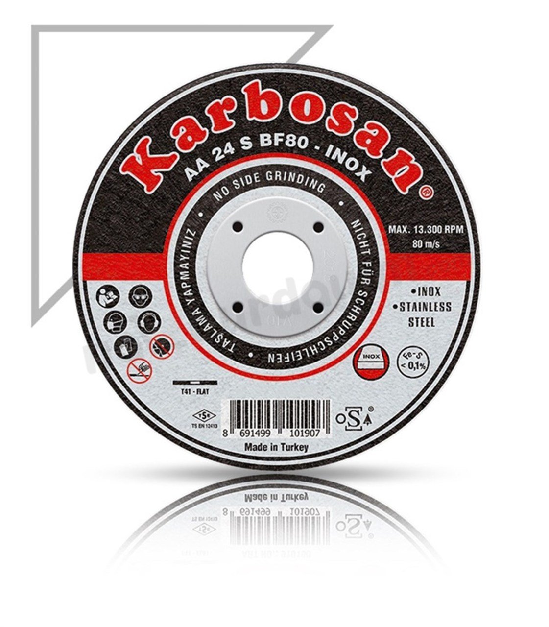 Karbosan 10190 İnox Kesici 115X2.5X22.23Mm 10 Adet
