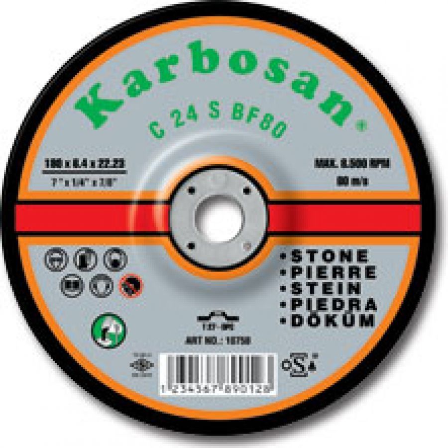 Karbosan 10760 Flex SC Taşlama Taşı 180 x 8.0 x 22 Mm